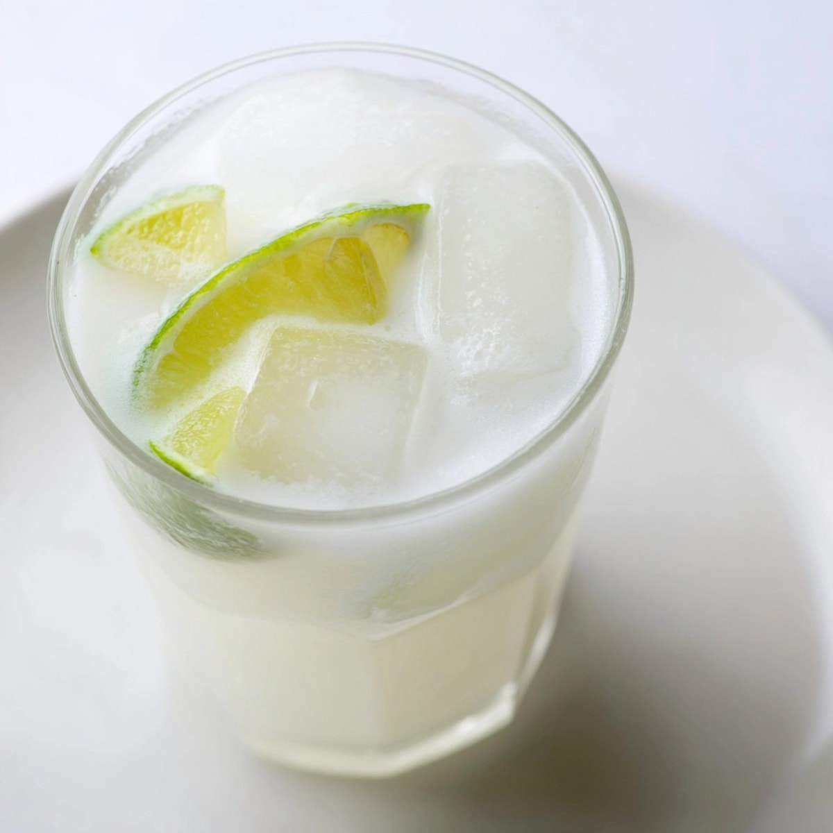 Refreshing Brazilian Lemonade in a clear pitcher, iced and ready to enjoy.