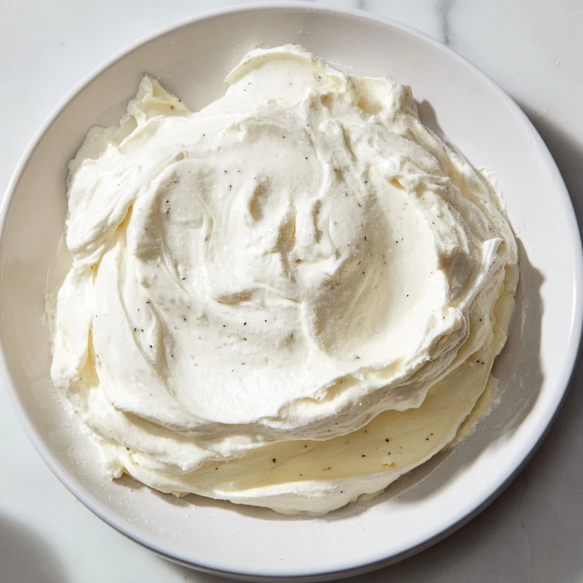 Decadent creamy layer, smooth and ready to swirl into parfaits, boasting a fluffy texture.