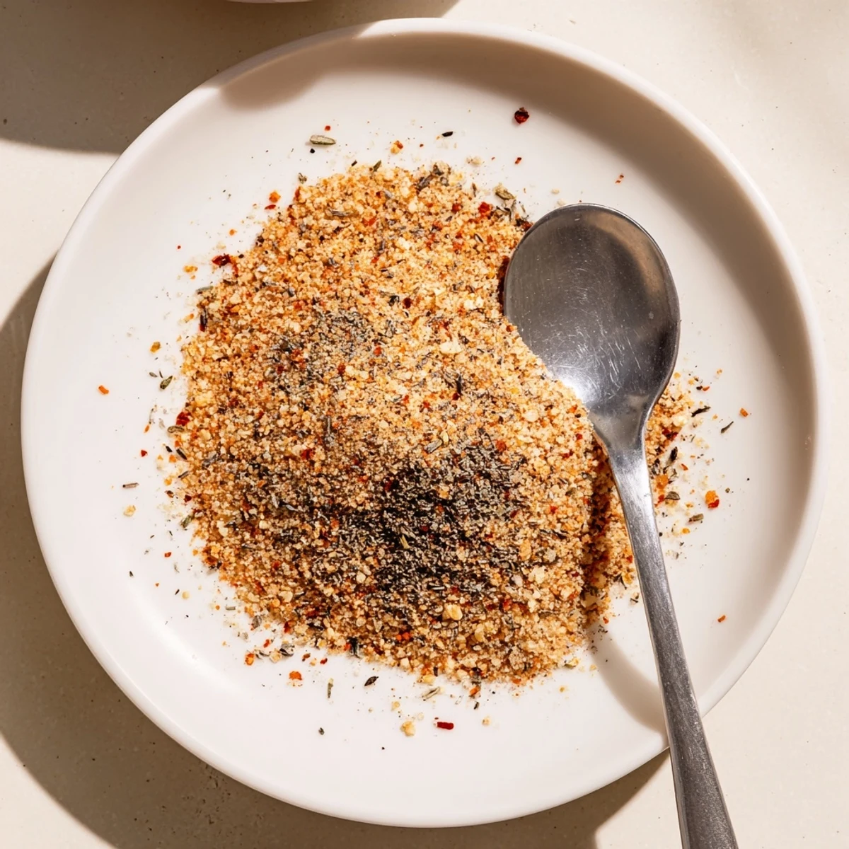Close-up of vibrant Spiced Salt, perfect for seasoning meats and veggies with earthy aromas.