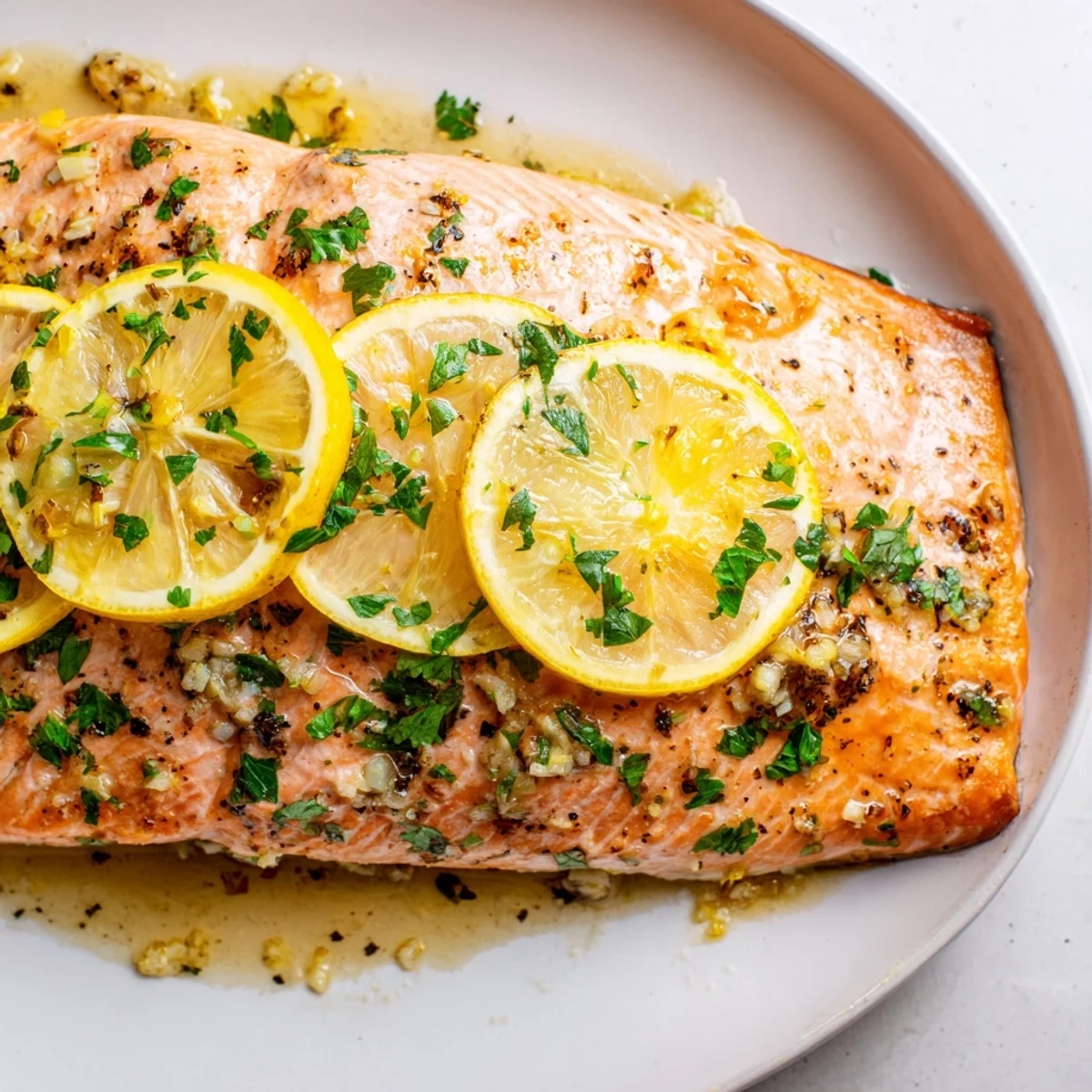 Baked Lemon Garlic Salmon