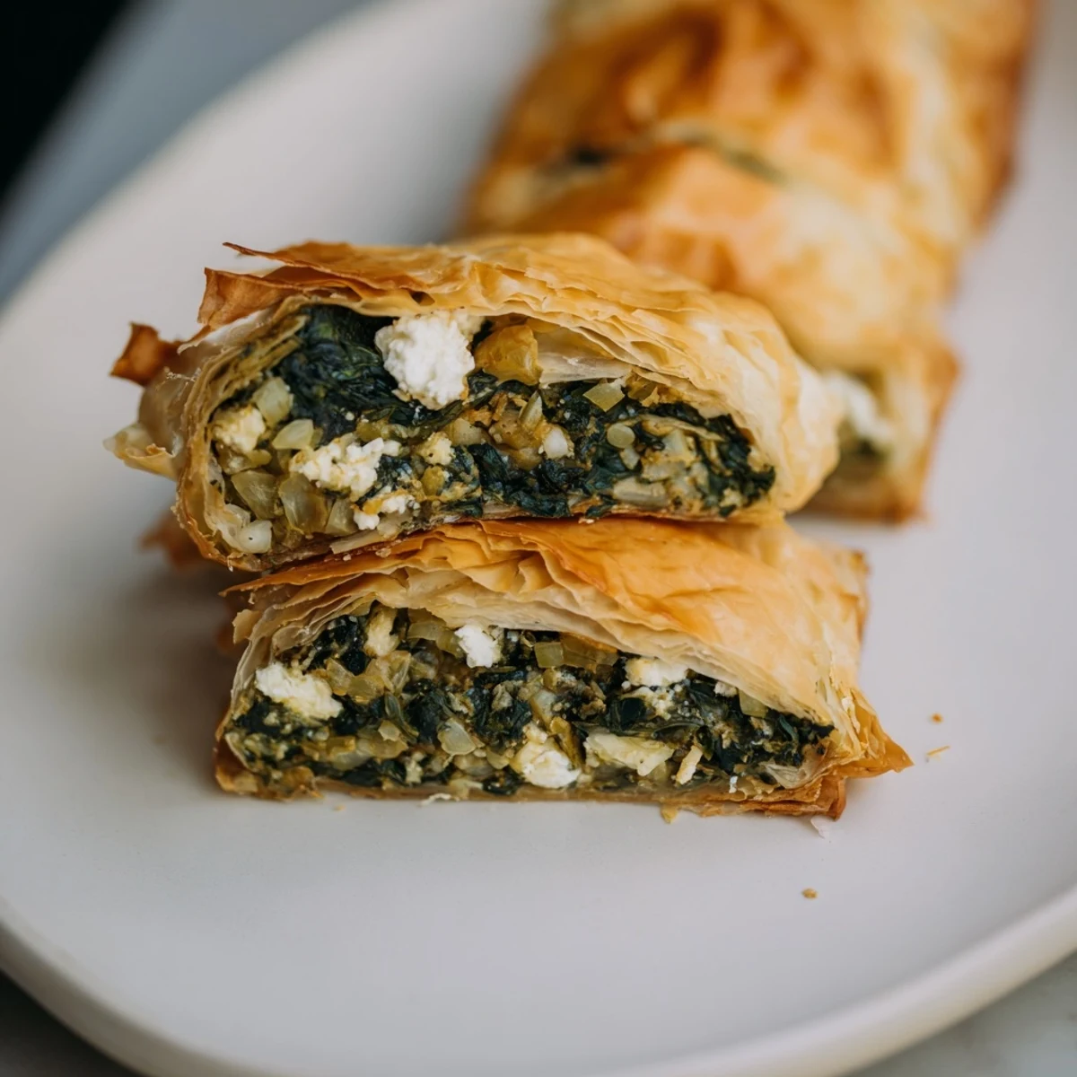 Savory Spinach Cheese Strudel