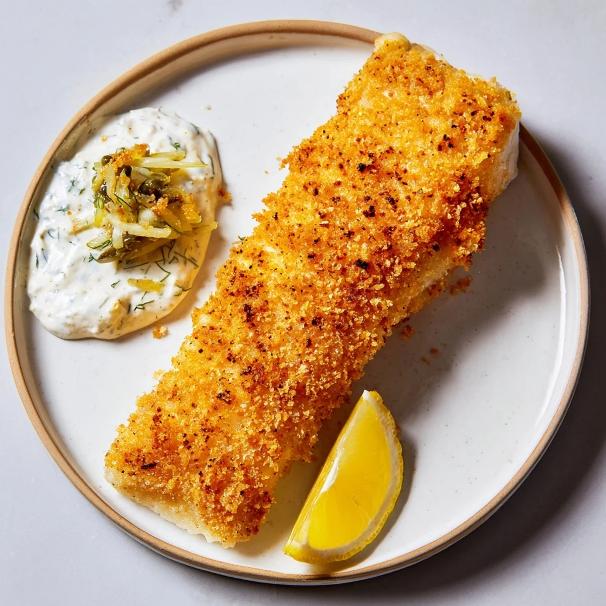 Irresistibly delicious crispy fried cod, a classic British dish, perfect for a satisfying dinner.