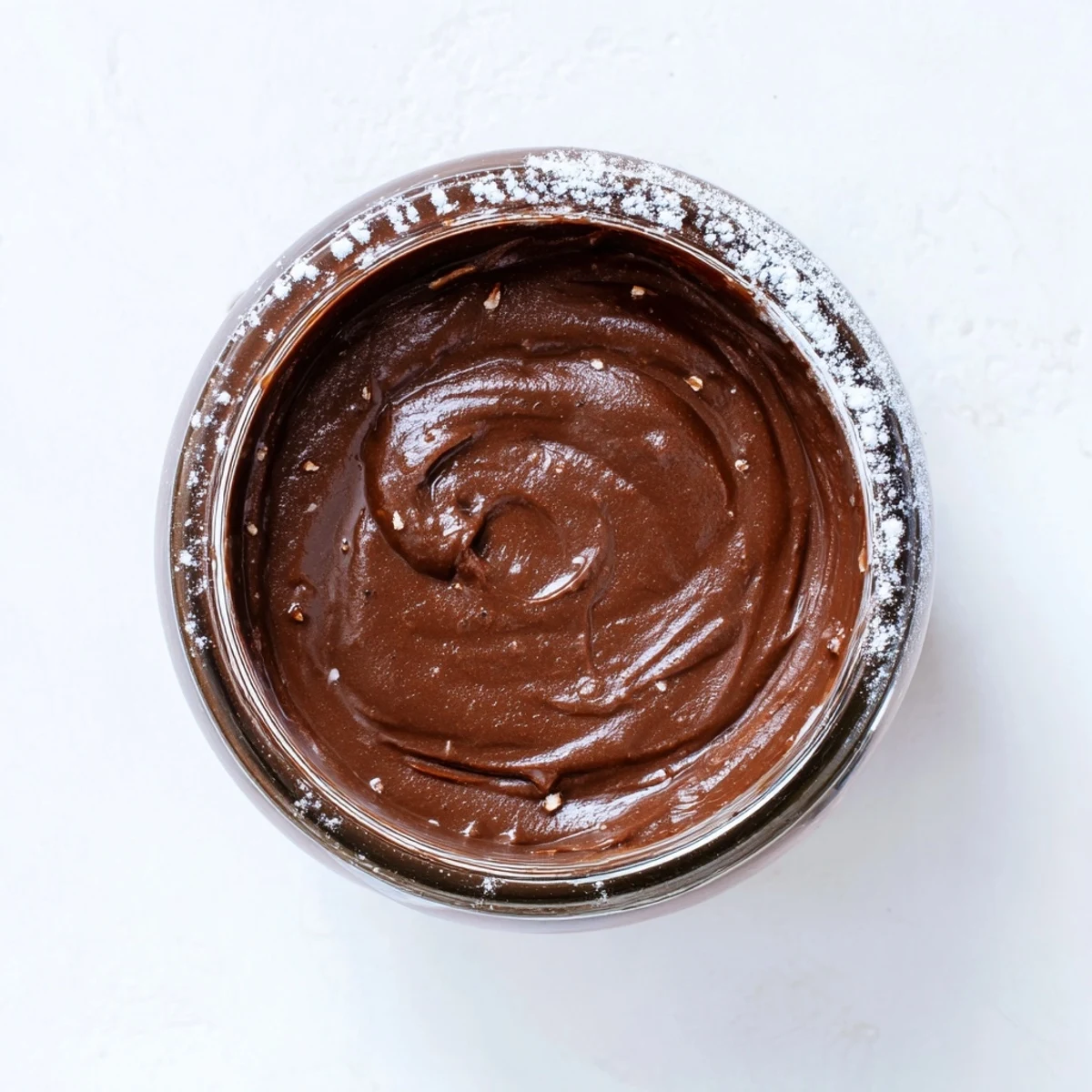 Smooth and glossy chocolate spread ready, a simple recipe for a delightful breakfast treat.