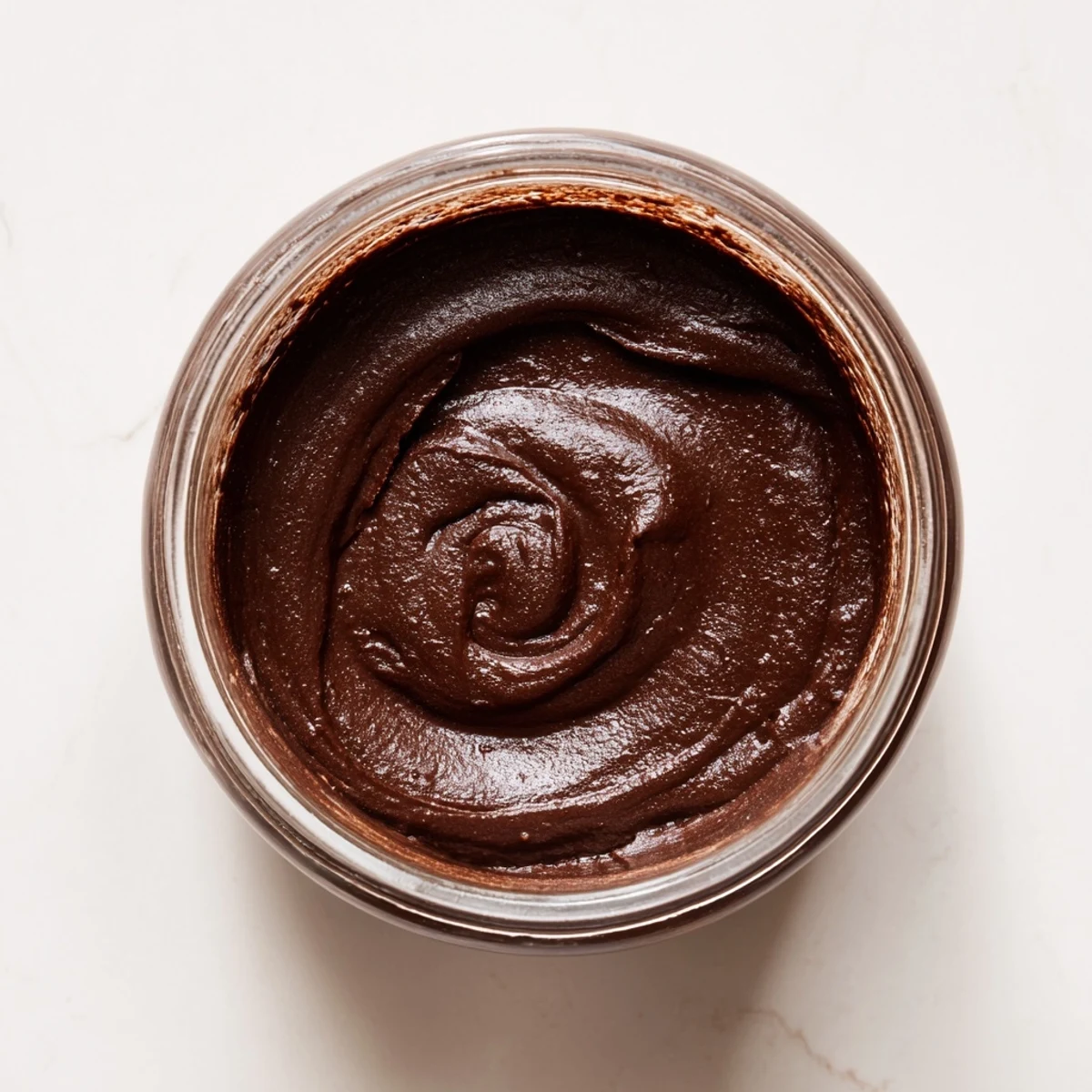 This decadent chocolate spread, rich and creamy, perfect for dipping fresh strawberries.