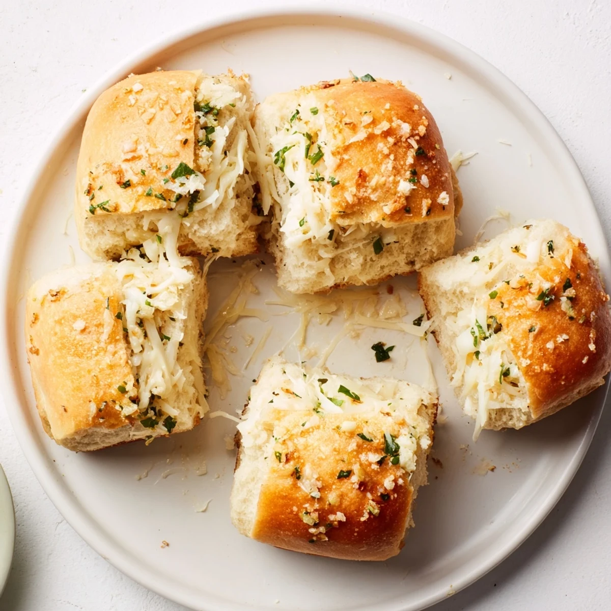 Golden-brown savory roll bread fresh from the oven, ready to serve as a warm appetizer.