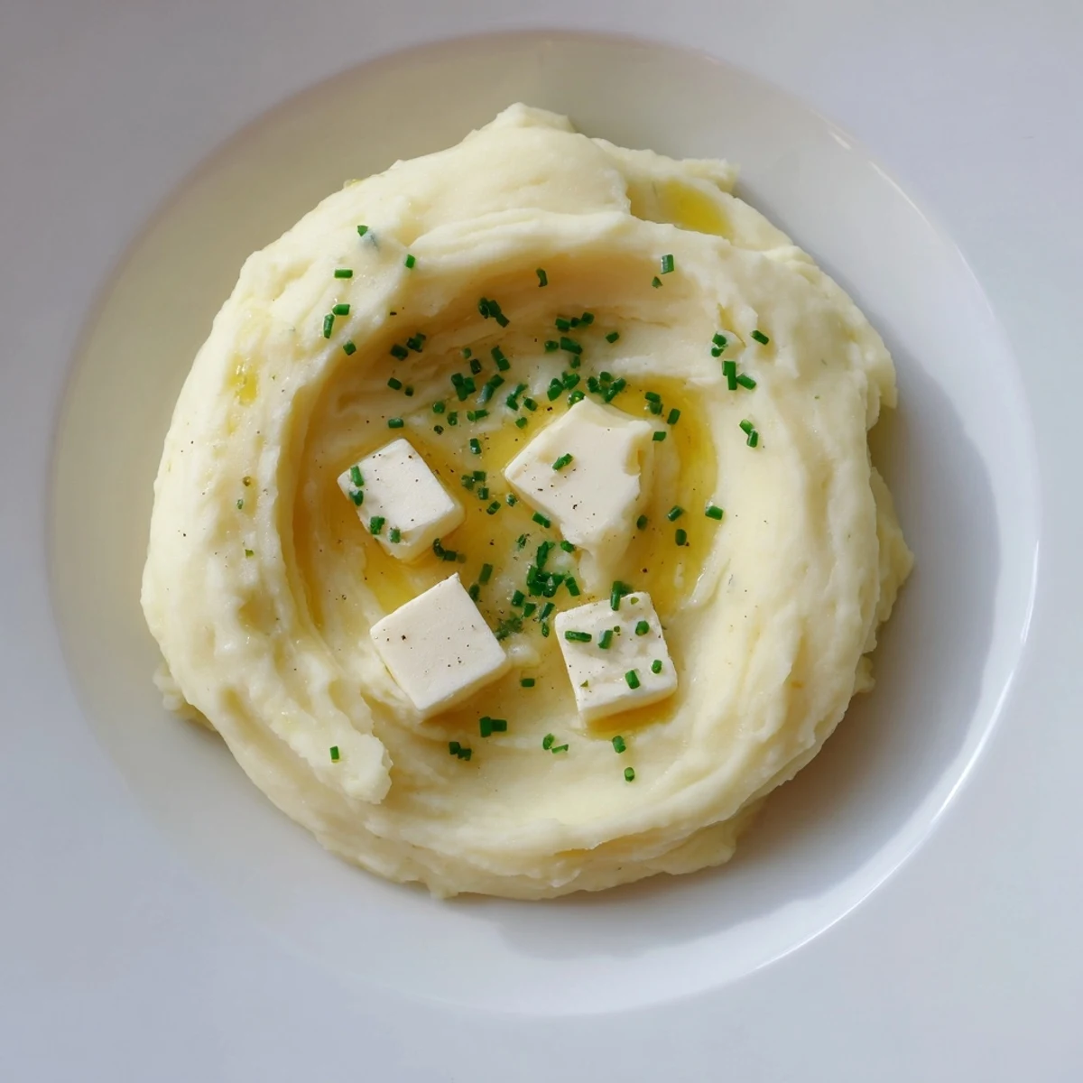A bowl of rich, Creamy Mashed Potatoes, presented creamy and delicious alongside a roast.