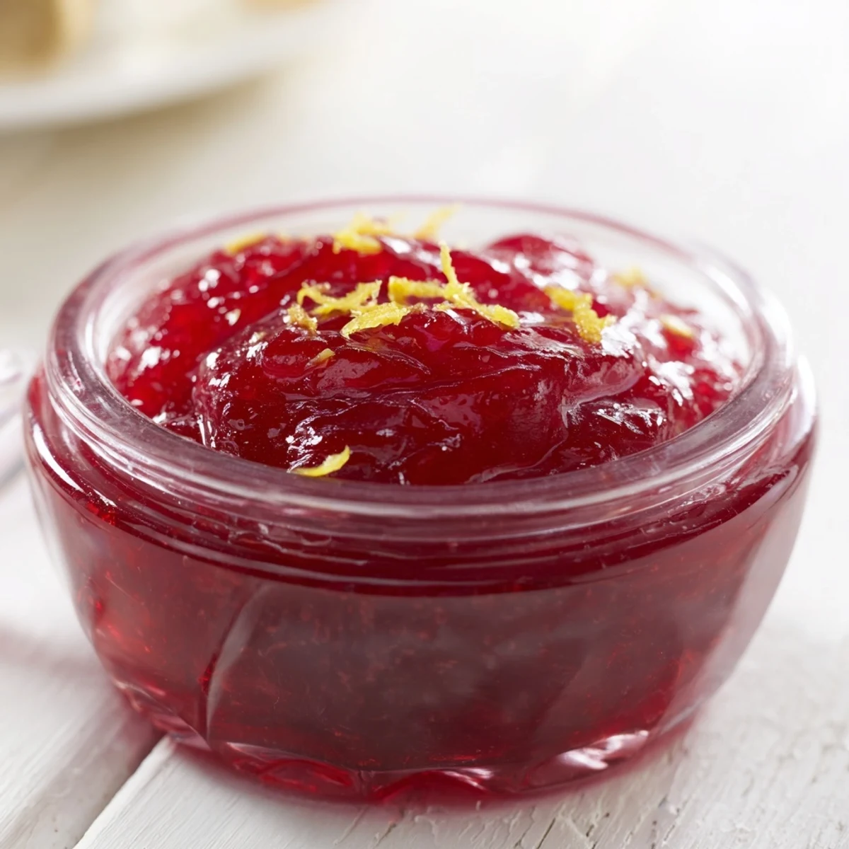 Bright red, glistening Cranberry Jelly, perfect for the Thanksgiving table and layered beautifully.