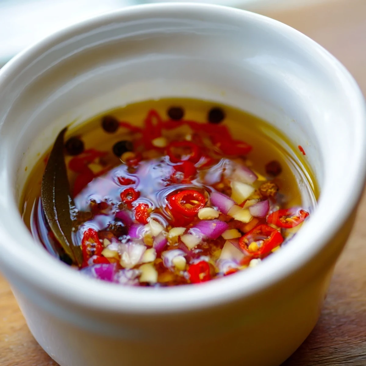 Vibrant Spiced Vinegar Sauce, ready in minutes, brings bold flavor for dipping or drizzling on your meal.