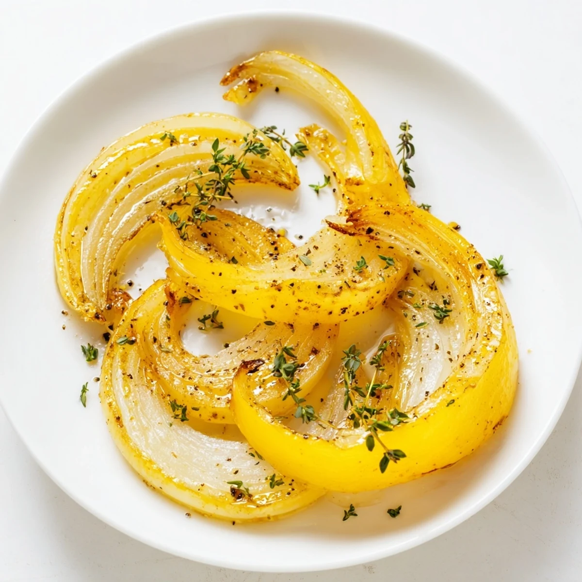 Perfectly caramelized Roasted Onion Slices, highlighting their sweet and savory flavors, ideal for any meal.