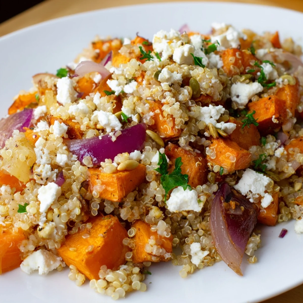 Warm Quinoa Salad Roasted Vegetables