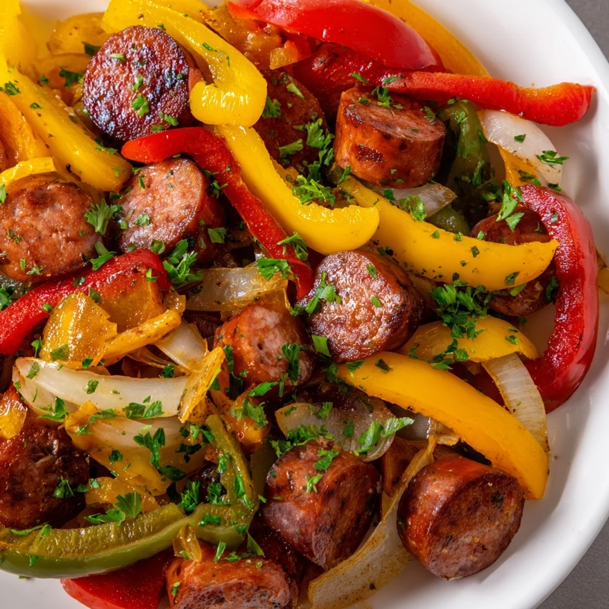 Turkey Sausage Pepper Skillet