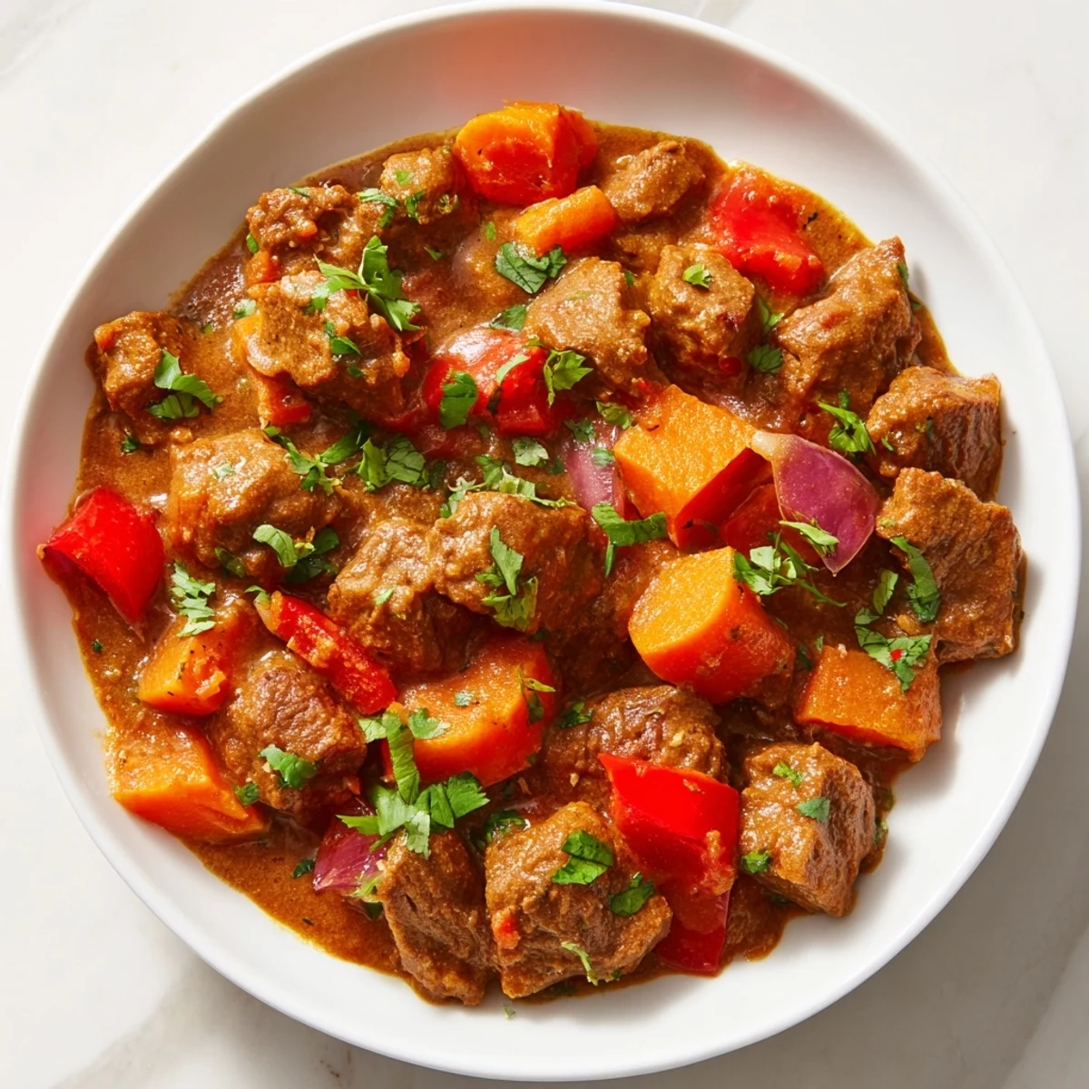 Savor the aroma: This slow cooker beef curry offers a delicious, comforting Indian-inspired meal.