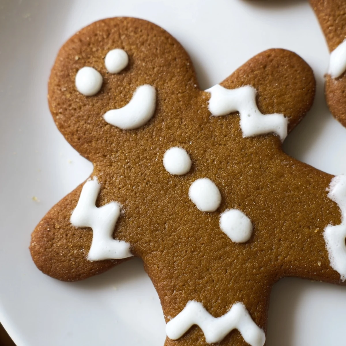 Freshly baked gingerbread decor with icing sits on a wire cooling rack, exuding warm spice aroma.