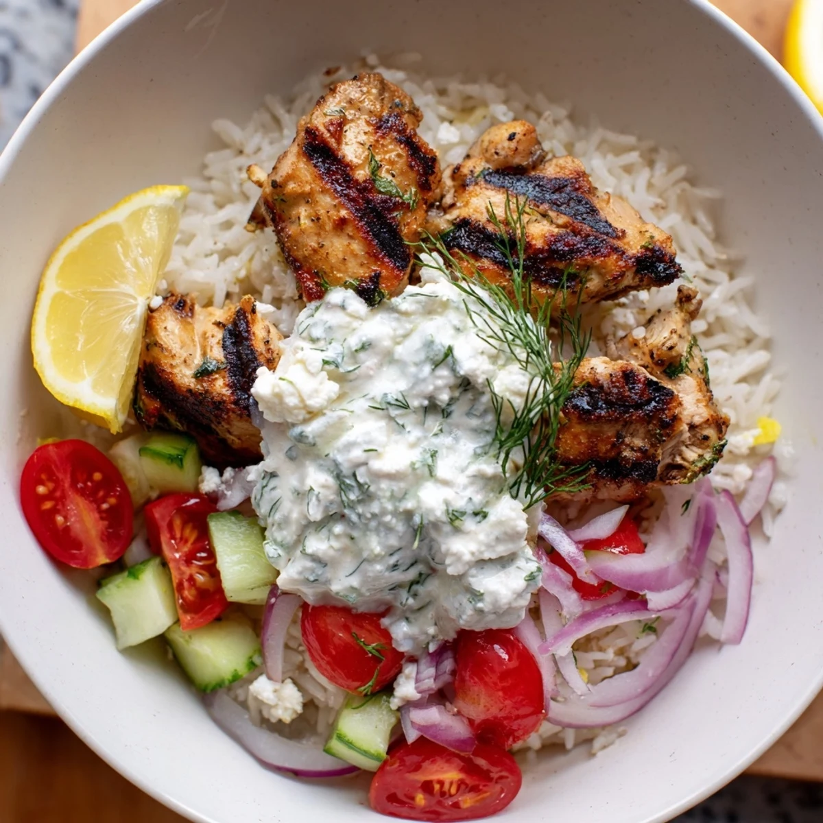 Greek Chicken Gyro Bowls