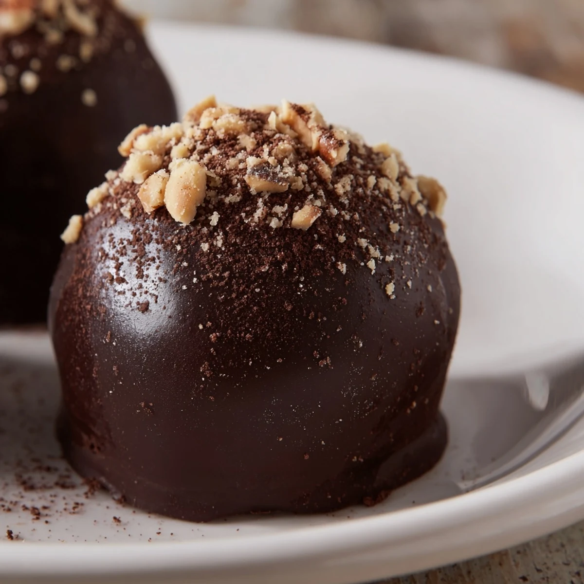 Individually wrapped Irish Cream Truffles with Dark Chocolate sitting in a small gift box, ready to serve as a delicious dessert.