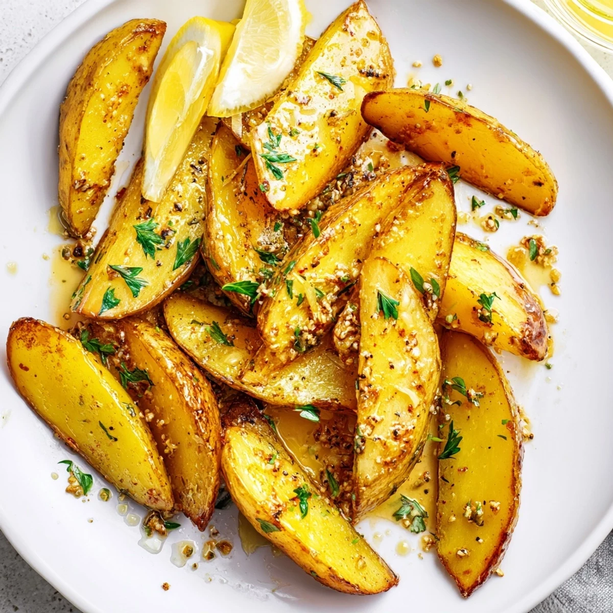 Authentic Greek Lemon Potatoes Recipe: golden, crispy edges, tender centers, bright lemon aroma