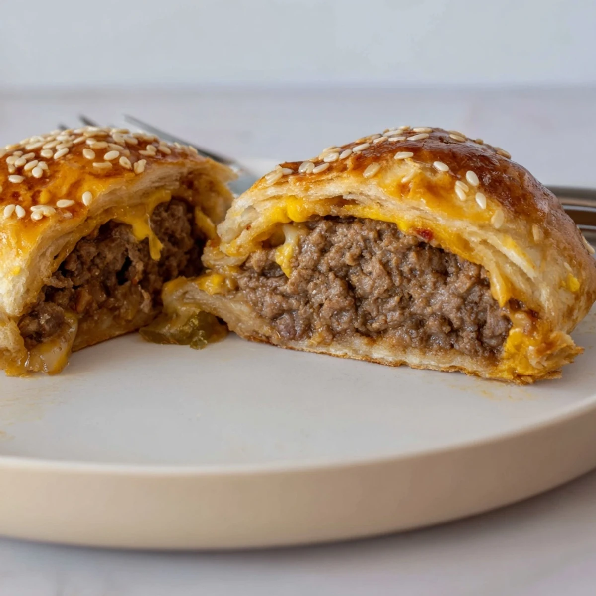 Crispy-topped Cheesy Cheeseburger Bombs Explosion Recipe served with tangy ketchup