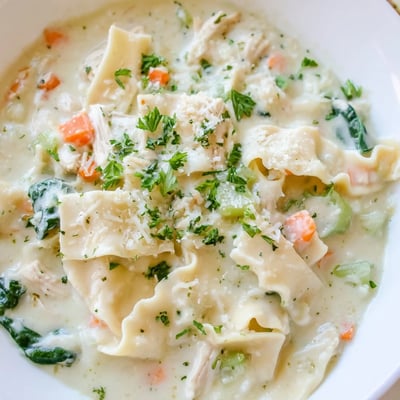 Italian White Lasagna Soup