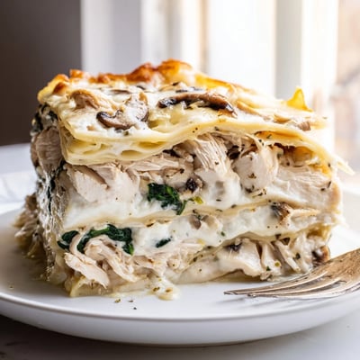 Creamy White Chicken Lasagna