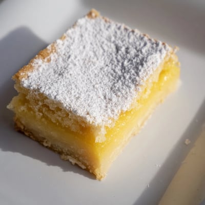 Zesty simple lemon bars featuring bright yellow filling and a flaky golden base